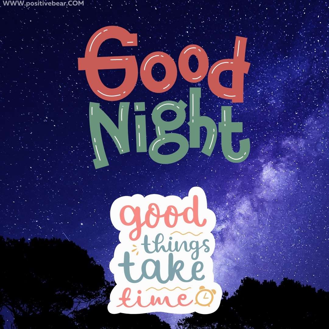 good night wishes with positive words